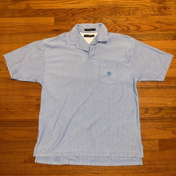 Blue Striped Men's Shirt - Picture 1 of 3